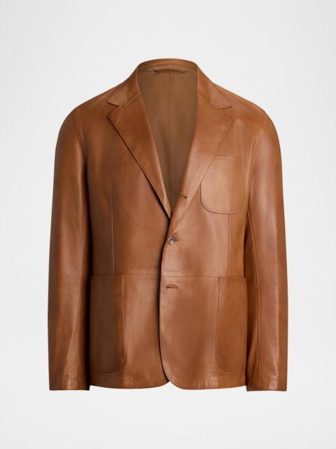 Ralph Lauren Men's Stewart Leather Single-Breasted Sport Coat