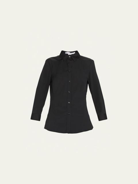 CAROLINA HERRERA Classic Cotton Button-Front Shirt