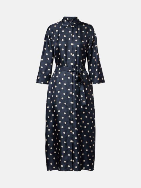 'S Max Mara Leva polka-dot silk twill shirt dress