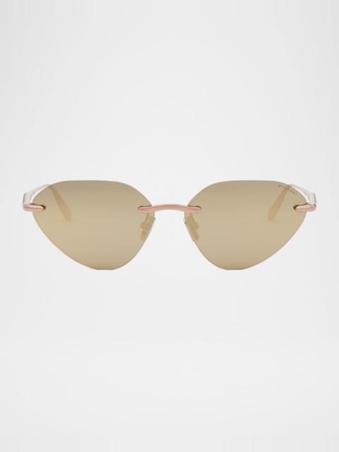 BVLGARI Serpenti Rimless Cat-Eye Sunglasses
