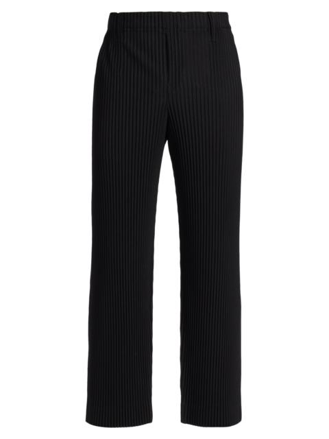 ISSEY MIYAKE Men Basics Pleated Knit Pants - Black