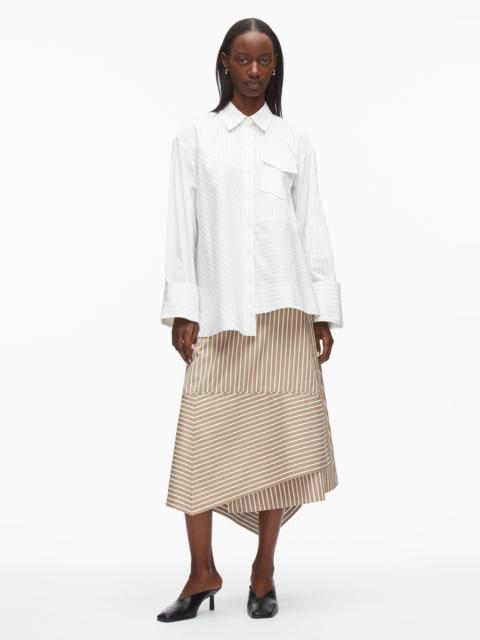 3.1 Phillip Lim Asymmetrical Stripe Trapeze Shirt