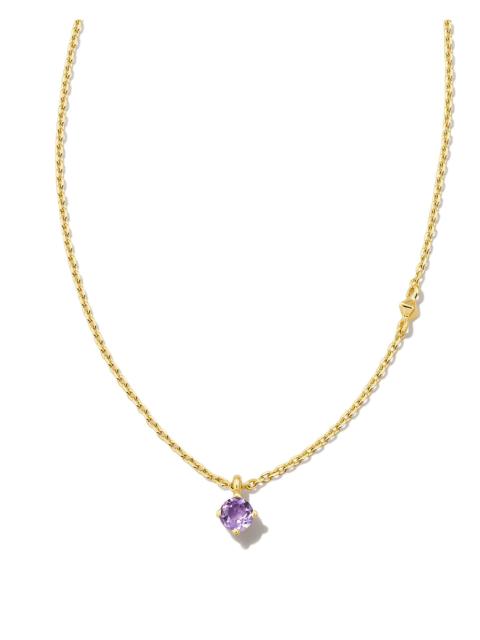 KENDRA SCOTT Maisie 18k Gold Vermeil February Pendant Necklace