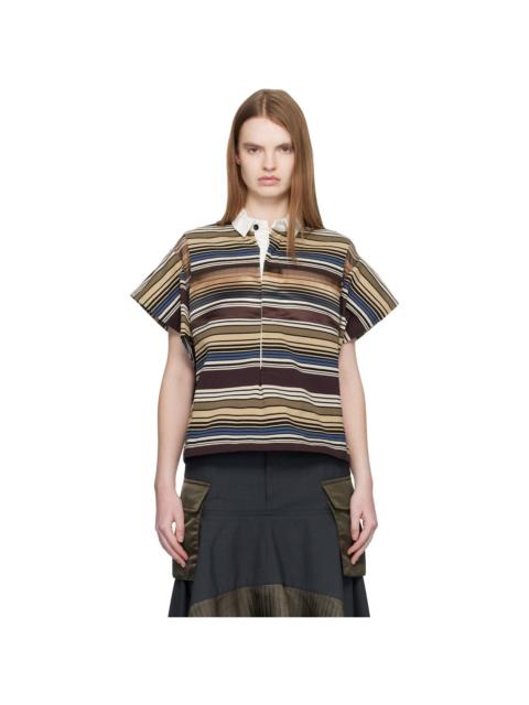 sacai Multicolor Horizontal Stripe Polo