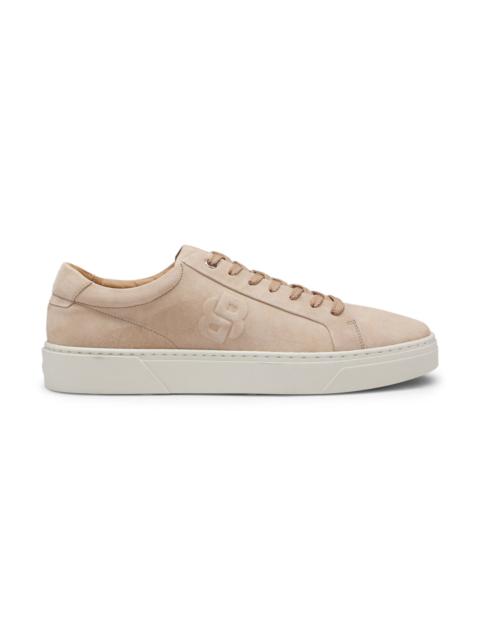 BOSS GARY TRAINERS IN VELOUR-EFFECT SUEDE