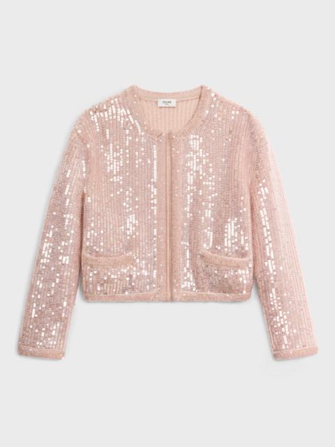 CELINE Embroidered mohair cardigan