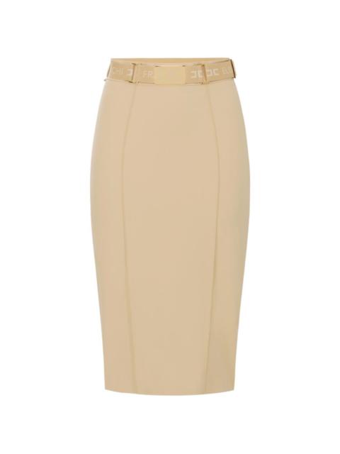 ELISABETTA FRANCHI ribbing midi skirt