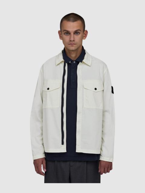 Stone Island Stretch organic cotton twill hooded overshirt
