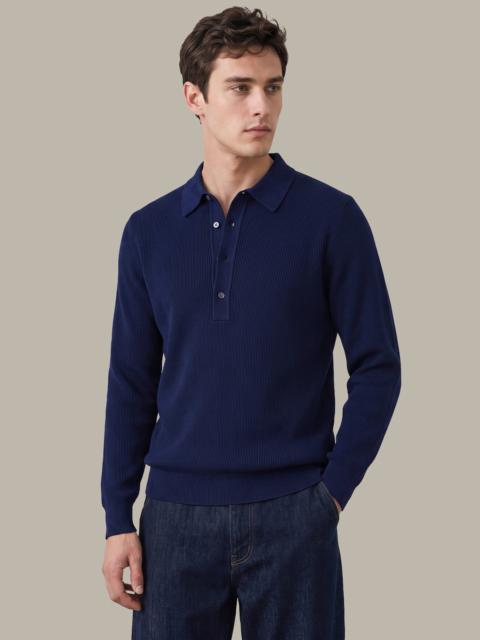 525 america Jacob: Cotton Long Sleeve Knit Polo