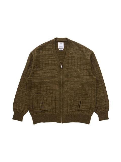 KNIT ZIP CARDIGAN OLIVE