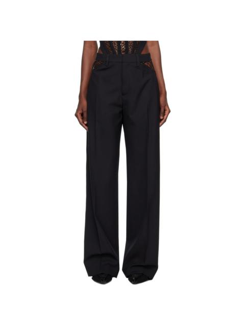 Dion Lee Black Picot Trousers