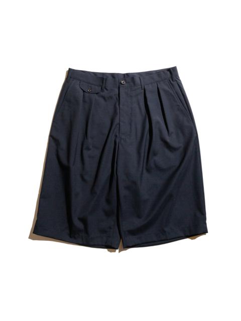 BEAMS PLUS 2Pleats Shorts Wool Tropical Navy