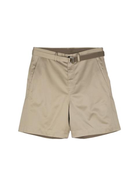wide-leg cotton chino shorts