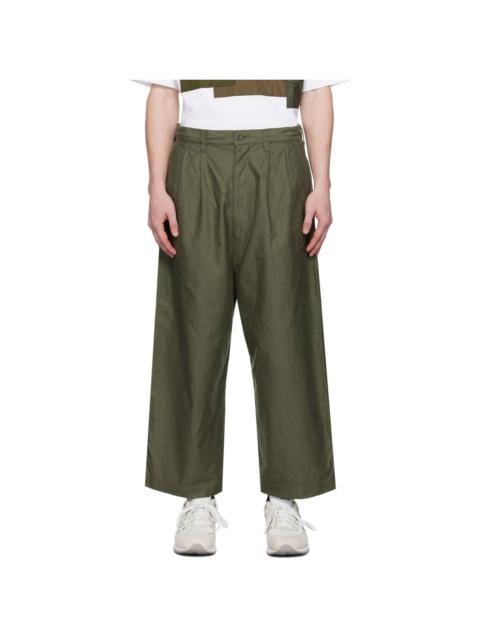 Khaki Paneled Trousers