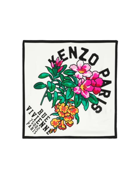 KENZO logo-print silk scarf