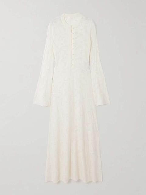 Chloé Wool and silk-blend midi dress