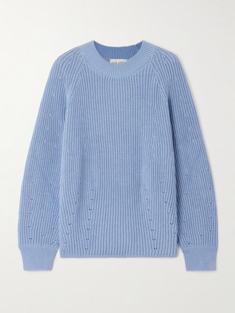 HIGH SPORT Greta Ribbed Cotton Sweater