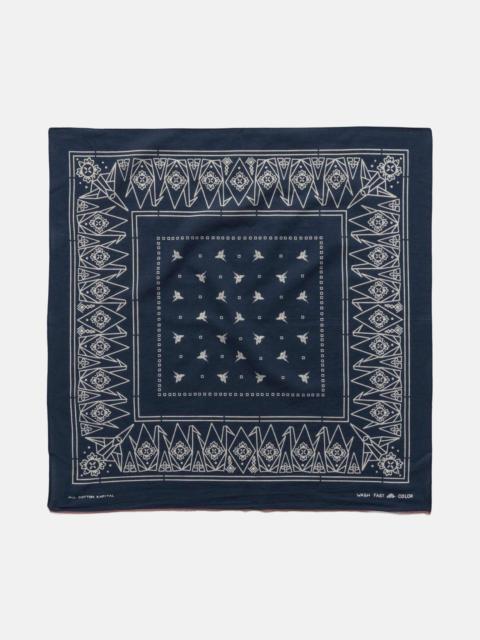 Kapital Fastcolor Selvedge Bandanna (ORIGAMI) Navy