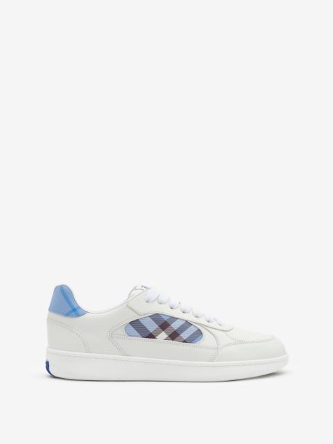 Burberry Leather and Check Terrace Sneakers​