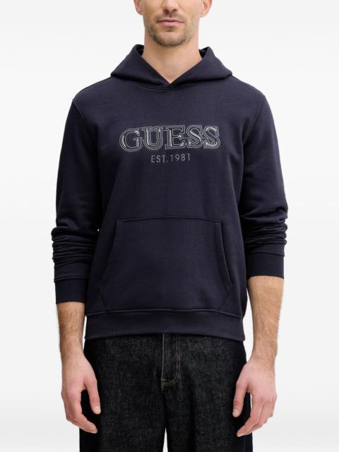 GUESS USA logo-embroidered hoodie