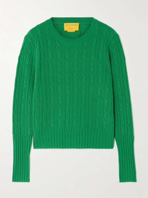 GUEST IN RESIDENCE Twin cable-knit cashmere sweater Green