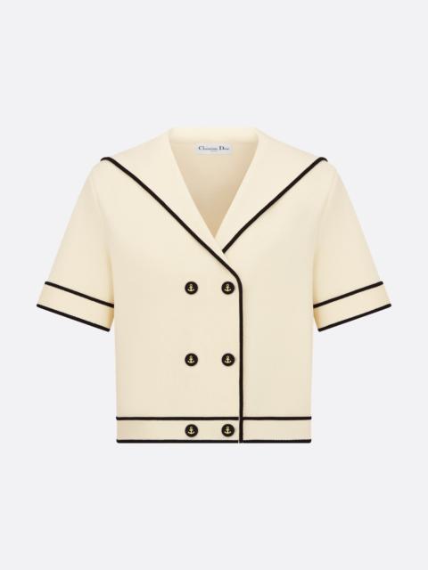 Short-Sleeved Jacket with Sailor Collar