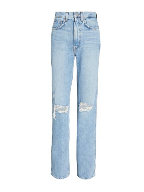 GRLFRND Sara High-Rise Straight-Leg Jeans