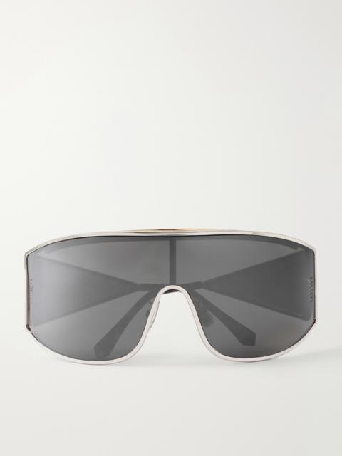Loewe Speed Shield Aviator-Style Silver and Gold-Tone Sunglasses