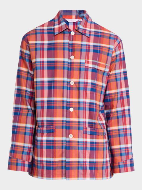 Derek Rose Men's Barker Cotton Multi-Check Short Pajama Set