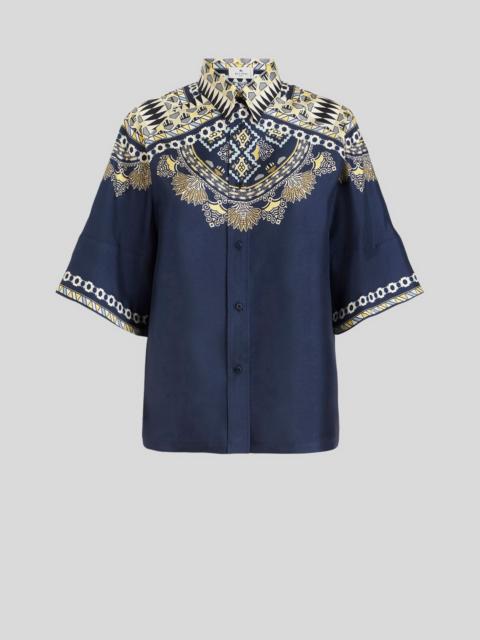 POUCH PRINT SILK SHIRT