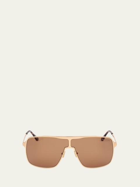 TOM FORD Zappa Metal and Acetate Aviator Sunglasses