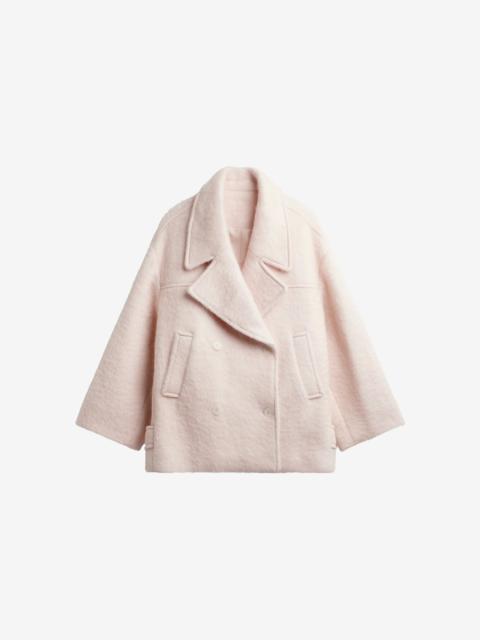 The Frankie Shop Odeone Brushed Wool Peacoat - Faded Pink