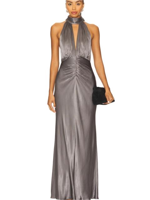 SHONA JOY Agnes Halter Neck Maxi Dress