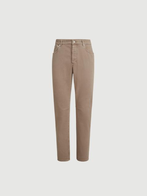 Brunello Cucinelli Garment-dyed five-pocket trousers in comfort denim