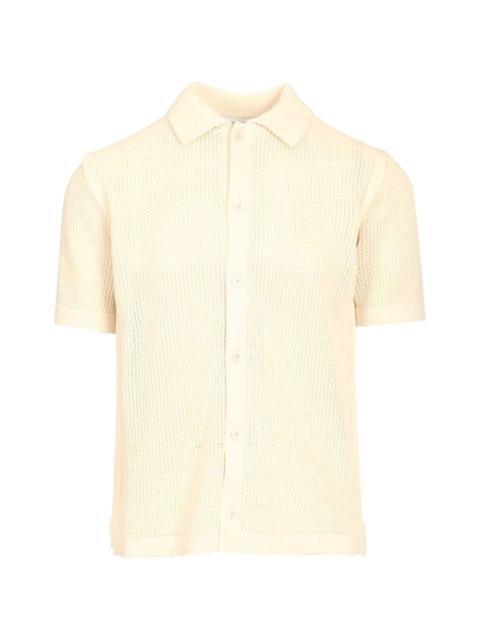 Maison Kitsuné open-knit short-sleeve cardigan