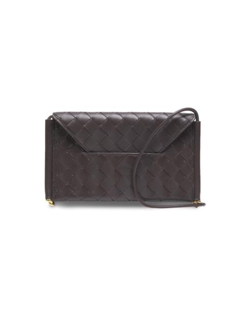 Bottega Veneta Women's Intrecciato Leather Envelope Wallet-On-Chain Bag - Fondant Brass