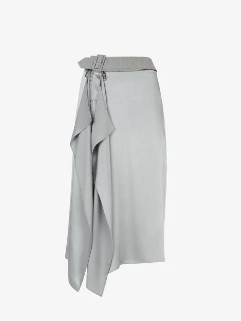 スカート FENDI SS23 Grey satin skirt (FQ7449ANQ9 F0RTU) FENDI SS23 Grey satin skirt (FQ7449ANQ9 F0RTU) (FENDI