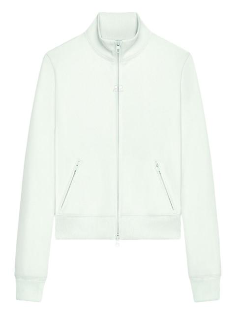 courrèges zip-up logo-detail sweatshirt
