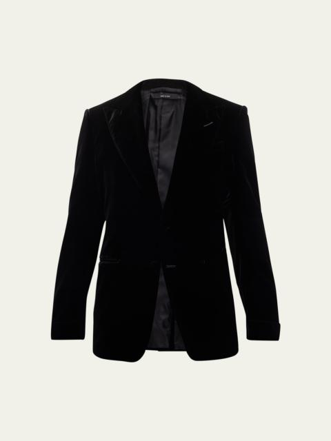 Men's Wool-Silk Velvet Cocktail Jacket