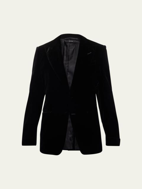 Men's Wool-Silk Velvet Cocktail Jacket