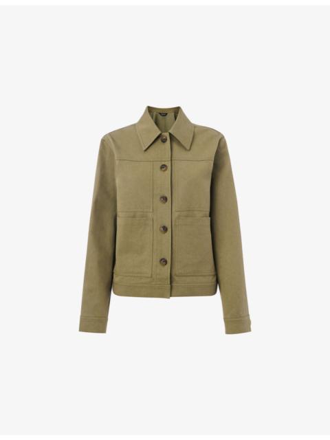 WHISTLES Mia Four-Pocket Cotton-Blend Jacket