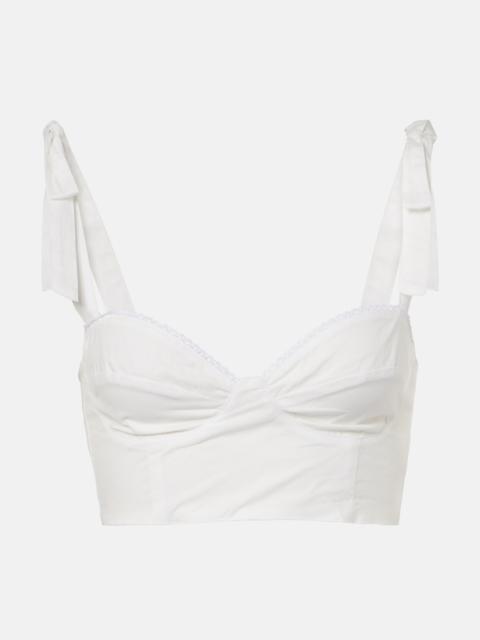 BANANHOT Alba cotton poplin crop top