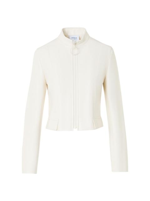 AKRIS Women's Faux Patent Leather Short Jacket - Cream