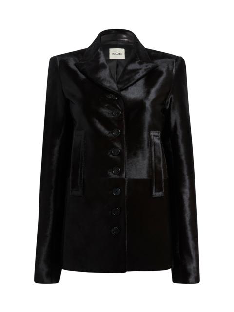 KHAITE Saraphina Haircalf Jacket brown