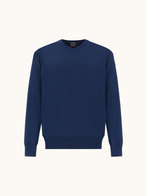 Paul & Shark MERINO COOL TOUCH 4.0 WOOL V-NECK SWEATER