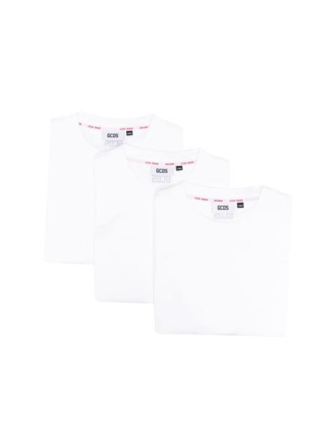logo-print T-shirt three-pack