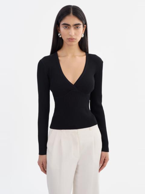 LAMARQUE ROMANE | Rib Knit Long Sleeve Top