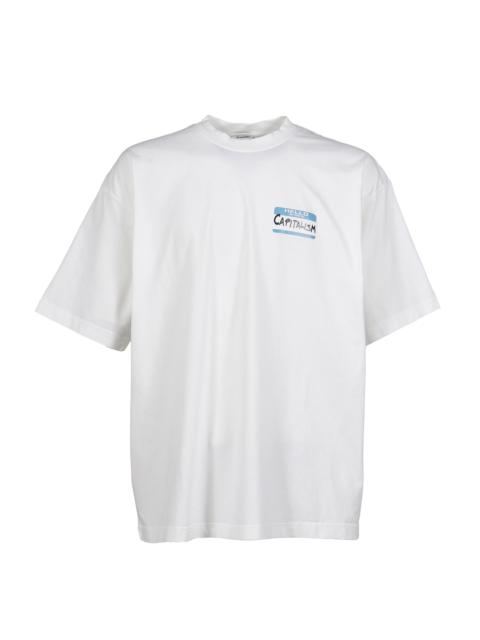 VETEMENTS STICKER T-SHIRT / WHT