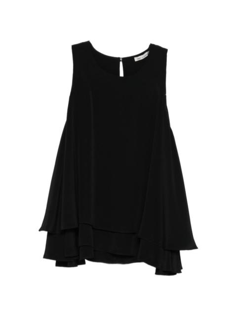 AMI Paris ruffled sleeveless top