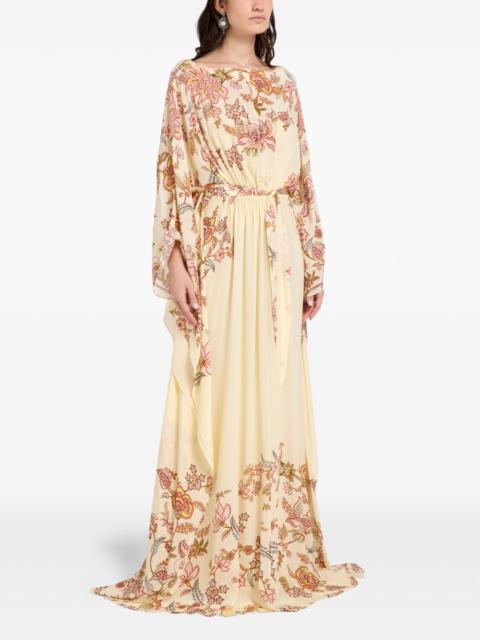 HEMANT & NANDITA floral belted maxi dress